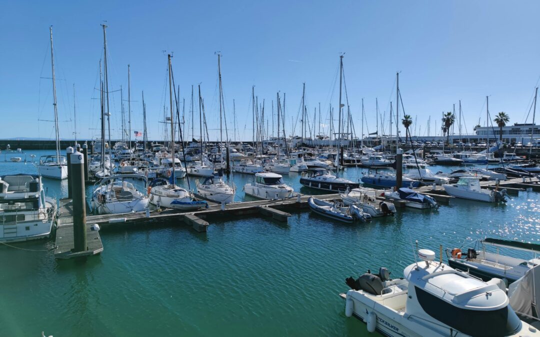 A marina with boats docked